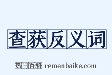 查获反义词是什么意思的图片